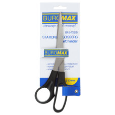 Ножиці офісні, 210мм, для шульги, чорний, TM Buromax