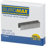 Скоби для степлера, №23/13, 1000шт, Люкс, TM Buromax