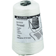 Нитка прошивна поліефірна, 170г, 850м, щільність 210текс, TM Buromax
