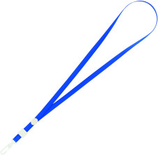 Шнурок для бейджа, 46см, з карабіном, синій, ТМ Buromax