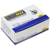 Кнопки канцелярські, нiкельовані, 100шт/уп, TM Buromax