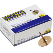 Кнопки канцелярські, золоті, 100шт/уп, TM Buromax