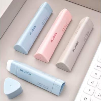 Клей олівець, 21г, PVP, трикутний, асорті пастель, NuSign, TM Deli