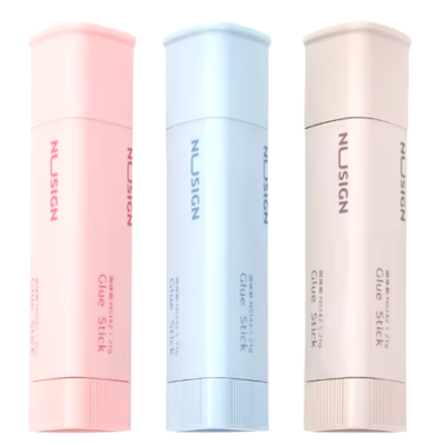 Клей олівець, 21г, PVP, трикутний, асорті пастель, NuSign, TM Deli