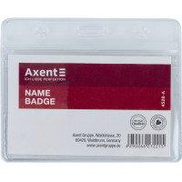 Бейдж горизонтальний, кишеня 92х55мм, замок zip lock, ТМ Axent