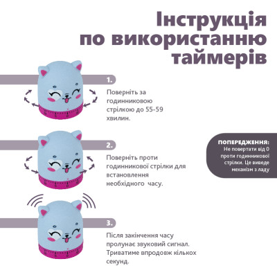 Таймер механічний, 60х60х67мм, Cat, TM Kite