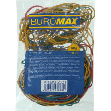 Гумки для грошей, 50г, d=55мм, кольорові, асорті, TM Buromax