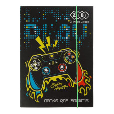 Папка для зошитів GAMER, картонна, на гумках В5+ (175х240х25мм), KIDS Line, TM ZiBi