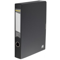 Папка-бокс, А4, 235х320х55мм, на липучці, непрозора, пластикова, чорна, TM Buromax