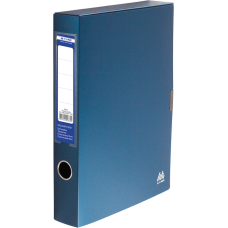 Папка-бокс, А4, 235х320х55мм, на липучці, непрозора, пластикова, темно-синя, TM Buromax