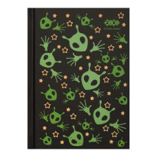 Блокнот UFO, А6, 64арк, клітинка, тв. обклад, мат. лам.+лак, чорний, KIDS Line, TM ZiBi