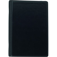 Візитниця на 120 вiзиток, на кільцях, вініл, чорний, TM Buromax