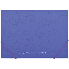 Папка на гумках, А4, пластикова, фіолетова, Barocco, TM Buromax