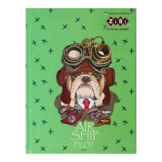 Блокнот PATRIOT "ANIMALS", А5, 64арк, клітинка, тв. обклад, мат. лам.+лак, зелений, KIDS Line, TM ZiBi