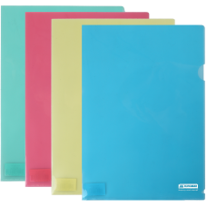 Папка-кутик, А4, пластикова, 180мкм, асорті, TM Buromax