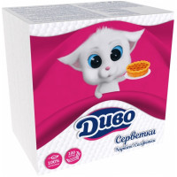 Серветки столові, 1-шарові, 24х24см, 100шт, білі, ТМ Диво