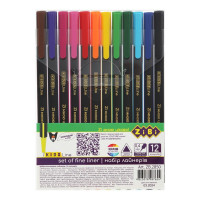 Набір лайнерів, 12 кольорів, тригранні, PVC-пенал, KIDS Line, TM ZiBi