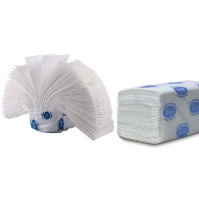 Рушники 2-шарові, V-складання, 22,5х22.5см, 160шт, целюлоза, ТМ Тіша Папір