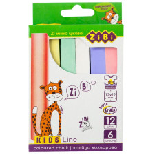 Крейда кольорова квадратна, 12шт, картонна коробка, KIDS Line, TM ZiBi