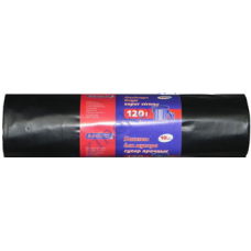 Пакети для сміття, 120л, 10шт, 70х110см, чорні, надміцні, ТМ Zineko