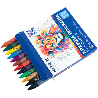 Крейда воскова, 12 кольорів, Classic, TM Kite