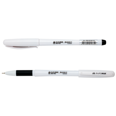 Ручка гелева, лінія 0.5мм, чорна, Symphony, TM Buromax