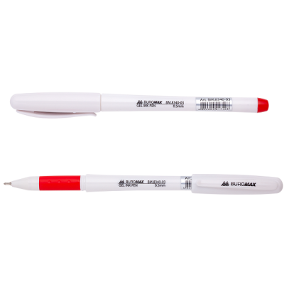 Ручка гелева, лінія 0.5мм, червона, Symphony, TM Buromax