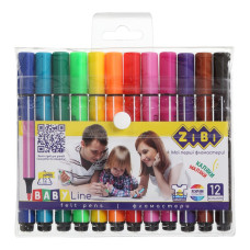 Фломастери JUMBO, 12 кольорів, BABY Line, TM ZiBi