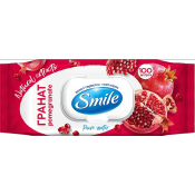 Серветки вологі, з клапаном, 100шт, Гранат, ТМ Smile