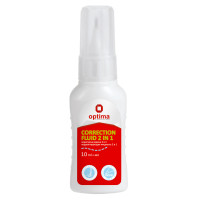 Коректор ручка+пензлик, 2в1, 10мл, спиртова основа, TM Optima