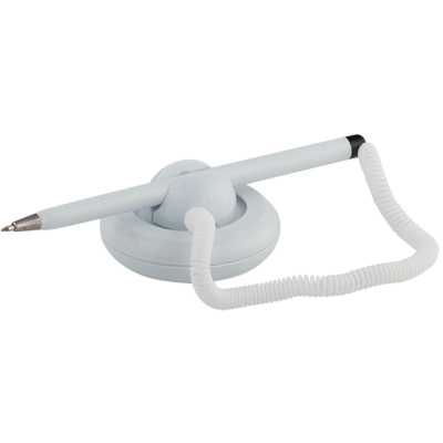 Ручка кулькова, лінія 0.7мм, синя, на підставці, White DeskPen, TM Buromax