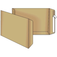 Конверт C4, 229х324мм, самоклеючий клапан, крафт, 90г/м2, 50шт/уп