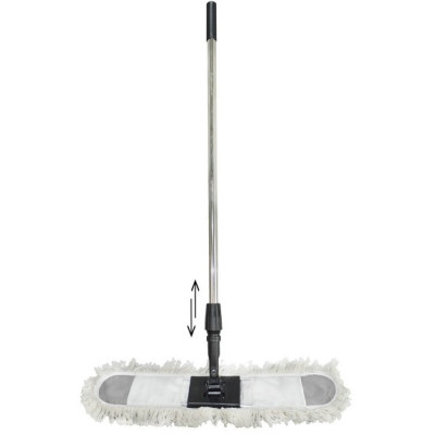 Швабра з змінним мопом, 60х11см, телескопічна ручка (хромована) 70-130см, ТМ Apex