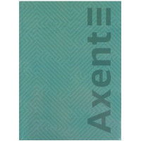 Книга обліку А4, 96арк, клітинка, обклад. тверда, бірюзова, Pattern, TM Axent