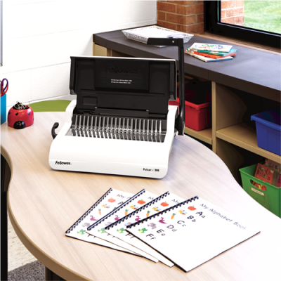 Брошурувальник ручний, А4, перфорує 15арк, зшиває 300арк, PULSAR+ A4, ТМ FELLOWES