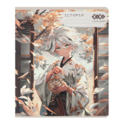 Зошит учнівський загальний ANIME, 48арк, клітинка, історія, конгрев. тисн. + УФ лак, KIDS LINE, TM ZiBi