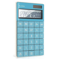Калькулятор настільний, 103х165х13мм, 12-розрядний, блакитний, Nusign, TM Deli
