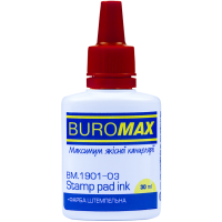 Фарба штемпельна, 30мл, червона, ТМ Buromax