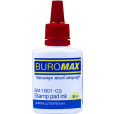 Фарба штемпельна, 30мл, червона, ТМ Buromax