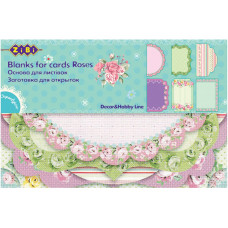 Набір заготовок для листівок ROSES, 102х153мм, 18шт, TM ZiBi