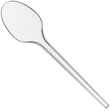 Ложки одноразові, столові, 165мм, 100шт/уп, прозорі, (2.5г), EuroStandart, TM Buroclean