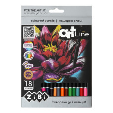Олівці кольорові, 18 кольорів, круглий, ART Line, TM ZiBi