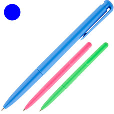 Ручка кулькова, лінія 0.7мм, синя, автоматична, корпус асорті, TM Delta by Axent