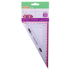 Косинець 140мм, 90°/60° з рожевою смужкою, блістер, TM ZiBi