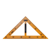 Косинець TEACHER 90°/45° для шкільної дошки 50см, жовтий, KIDS Line, TM ZiBi