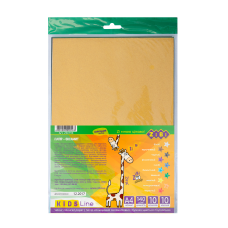 Набір паперу кольорового оксамитового, А4, 10 аркушів: 10 кольорів, 140г/м2, KIDS Line, TM ZiBi