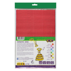 Набір кольорового гофрокартону фольгованого, А4, 10аркушів: 10 кольорів, 260г/м2, KIDS Line, TM ZiBi