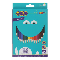 Олівці кольорові, 36 кольорів, SMART Line, TM ZiBi