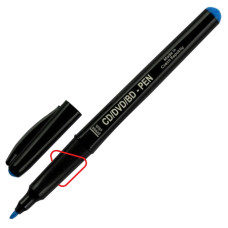 Маркер перманентний, лінія 1мм, синій, CD/DVD, 4606, TM Centropen