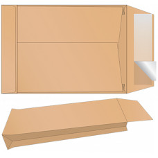 Конверт B4, 250х353мм, самоклеючий клапан, крафт, 130г/м2, з розширенням, (250шт/уп)